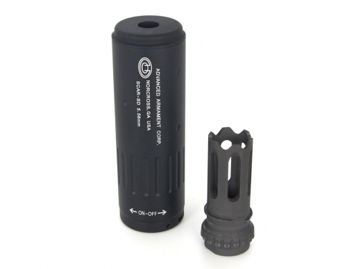 Глушитель (B&C) 117мм x 35мм ACC с пламегасителем (Black) 