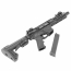 Страйкбольный пистолет-пулемет (King Arms) TWS 9mm SBR GBB (Black)